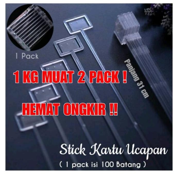 

Sale 6.6 50 Batang Stick Card / Stick Kartu 50 Batang Bening Transparant