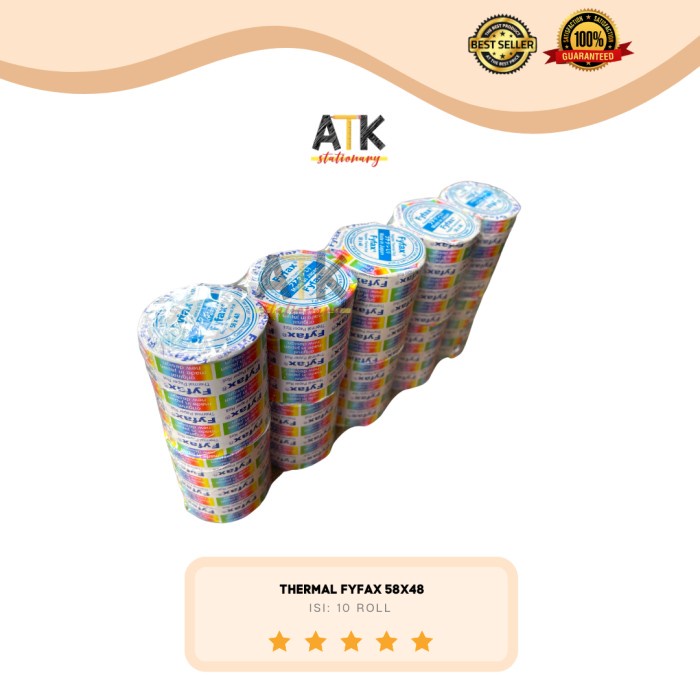 

Best Seller Thermal Paper (Kertas Kasir) Fyfax 58X48 Atk