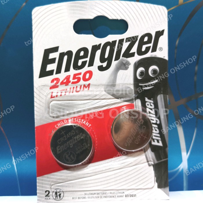 Ready ENERGIZER CR2450 3V LITHIUM BATERAI BATRE 3V CR2450 ENERGIZER CR2450 3