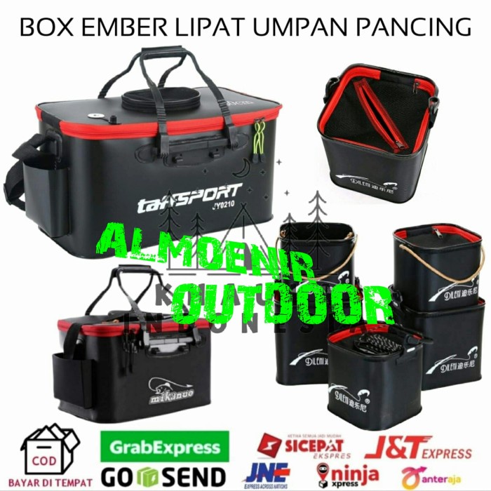 Terlaris Ember Lipat Mancing Umpan Pancing Camping Box Umpan Hidup Mancing