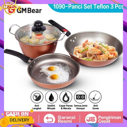 Panci Set Isi 5 Pcs Anti Lengket Promo 3 In 1 Stainless Tebal Murah Psnci Jawa Pani Enamel Serbaguna