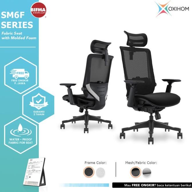 Oxihom FSM6 FSM6F Kursi Gaming & Kantor Ergonomis Full Mesh dan Foam