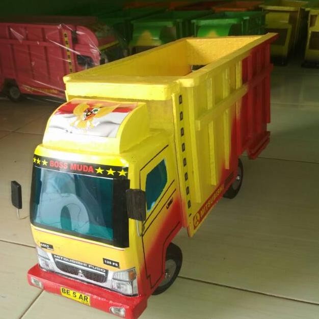 FLASH SALE MOBILAN TRUK OLENG MEWAH KUNING MERAH MAINAN DIECAST TERMURAH