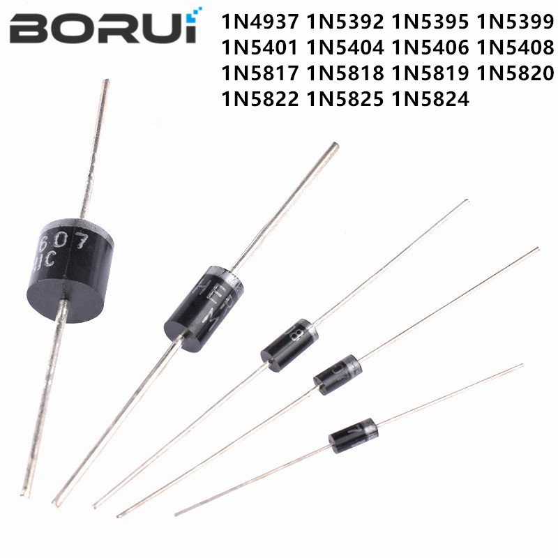 ✅&100pcs 1N4937 1N5392 1N5395 1N5399 1N5401 1N5404 1N5406 1N5408 1N5817 1N5818 1N5819 1N5820 1N5822 