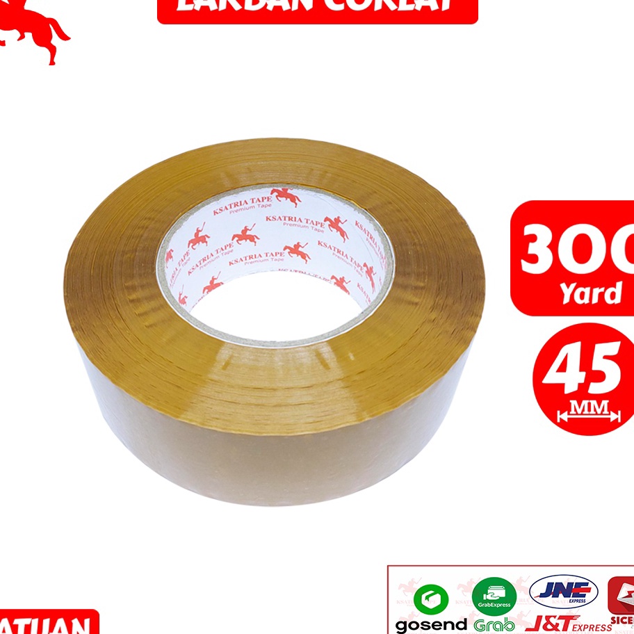 

[P4➤/I♡) Lakban OPP Tape / Lakban Coklat KSATRIA Tape 300 Yard/ viraal..!