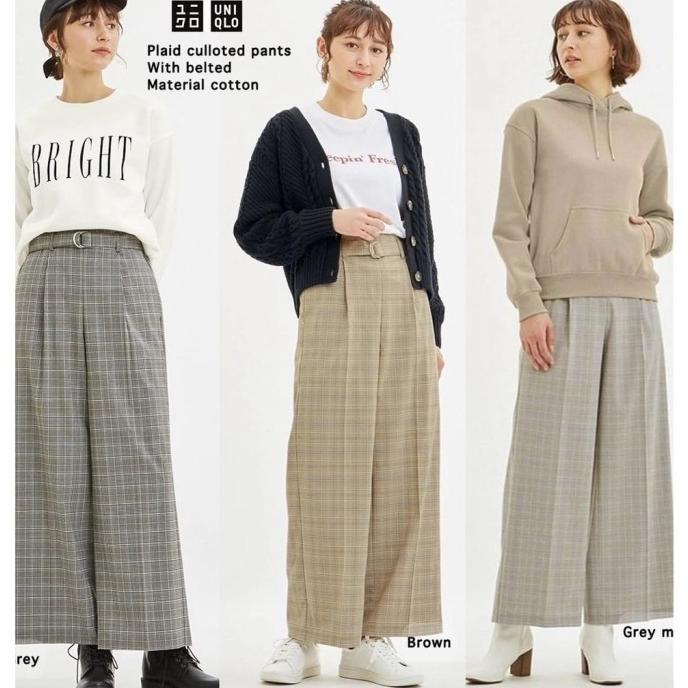 New Sale Gu Tartan Cullote Pants Original