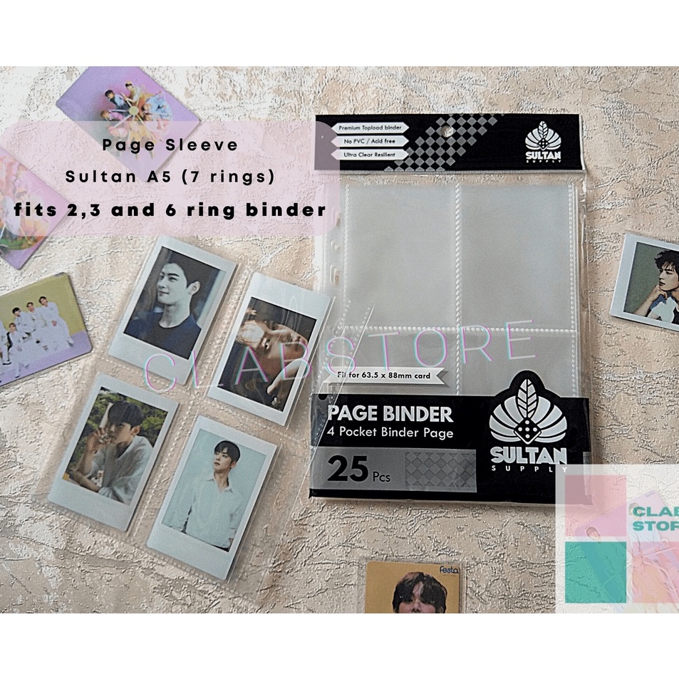 9+KAP3-D Sultan Sleeve A5 4P 8P Page Binder 8 Pocket Ring Binder Album Kpop Sleeve Photocard Sports 