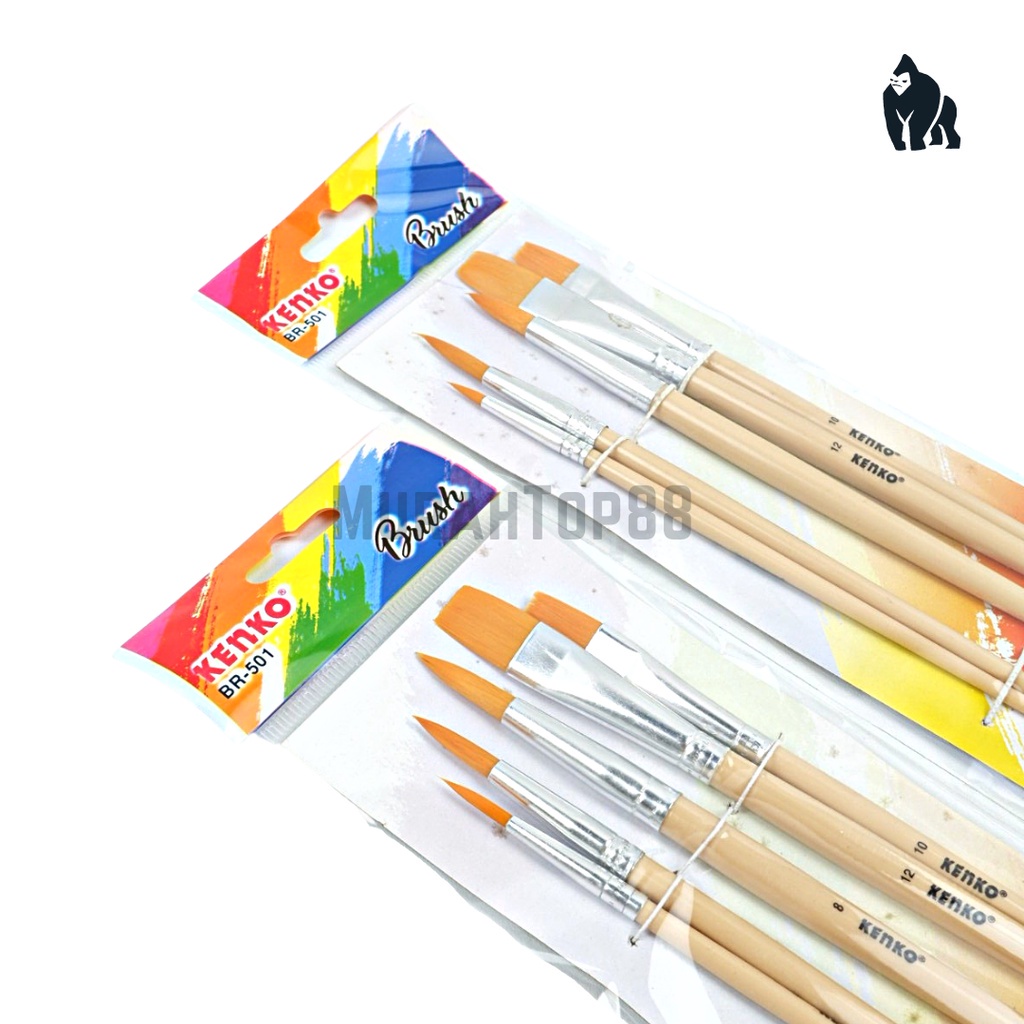 

LR6 KUAS LUKIS KENKO BR-501 / KUAS CAT AIR SET ISI 5 PCS / PAINT BRUSH KIT KQE