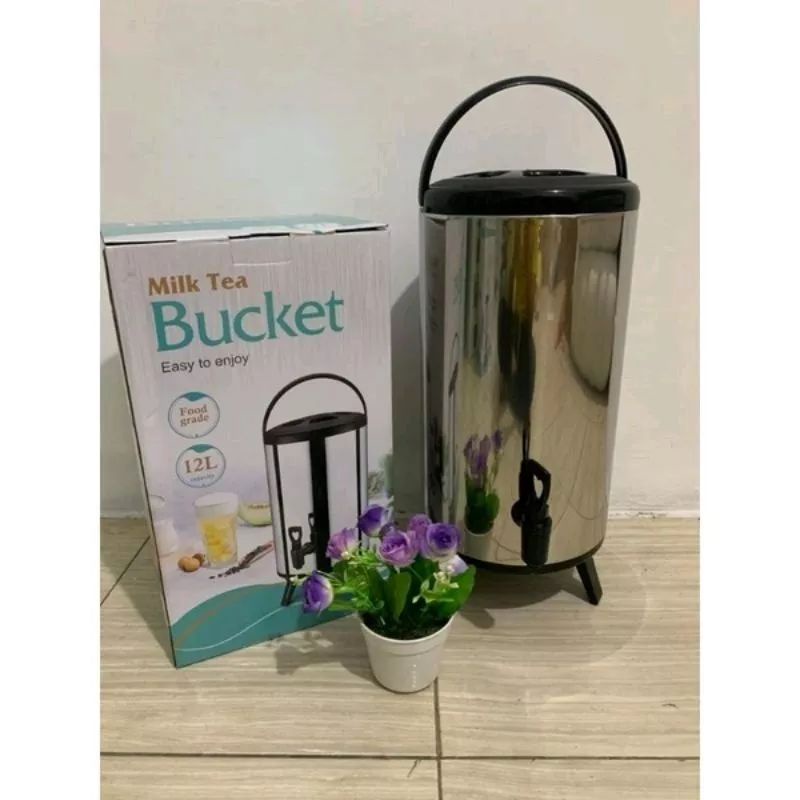 MILK TEA BUCKET 12 LITER / TERMOS JUG DISPENSER PRASMANAN