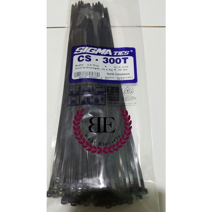 

Terlaris Kabel Ties / Kabel Tis / Cable Tie Cs 300 T Hitam 30 Cm Sigma Cs300T