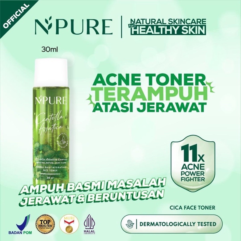 NPURE Cica Face Toner 30ml MINI TRAVEL SIZE Centella Asiatica 30ml travel size mini acne n’pure npure N Pure toner BPOM original