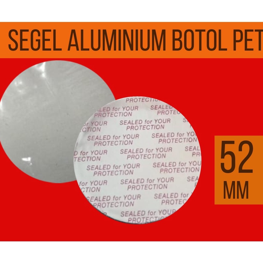 ｀ cj Segel Aluminium Botol Sambal 150 ml 200 ml ukuran 52 mm ✢