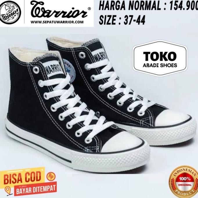 SEPATU SEKOLAH WARRIOR HITAM PUTIH TINGGI / SEPATU SEKOLAH NB ORIGINAL