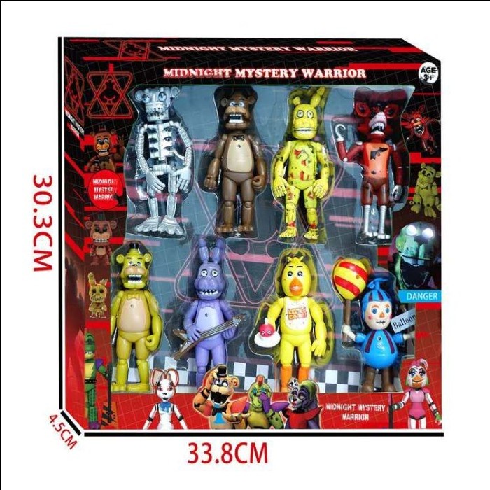 FLASH SALE FIGURE FNAF FREDDY FOXY CHICA IMPORT NIGHTMARE MAINAN TOPPER TERLARIS