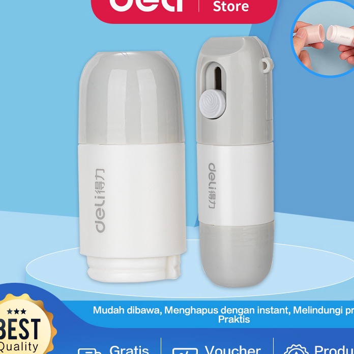 

GJWX3142 Terlaku... Deli Roller Stamp / Stempel Pelindung Data 2 in 1 Dengan Cutter / Penghapus Nama + Alamat Resi JQ12X