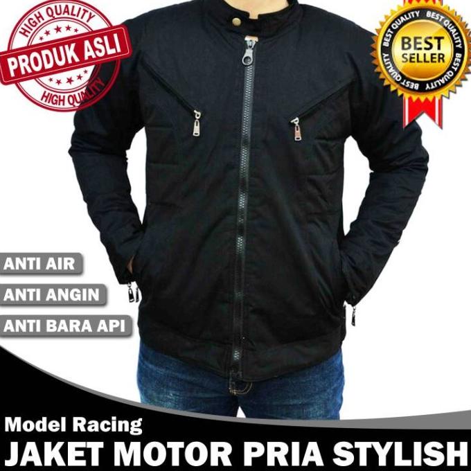 Ready Jaket Motor Pria Stylish Anti Air/Angin/Bara Api Model Racing Premium Sale
