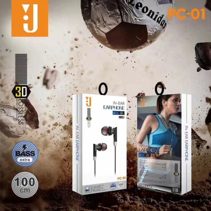 Headset hf J-B-L PC-01 Colokan 3.5MM Universal Extra Bass Pack Import