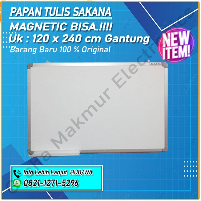 

Best Seller Whiteboard Sakana 120X240 Cm Gantung