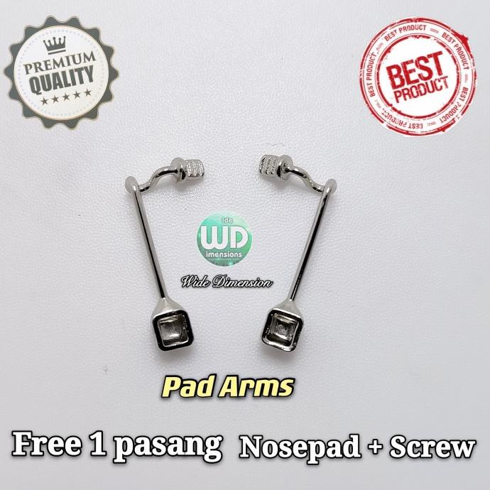 Tungkai Kacamata Pad Arm Guard Arms Akar Nosepad Stainless Nosepad Limited Edition