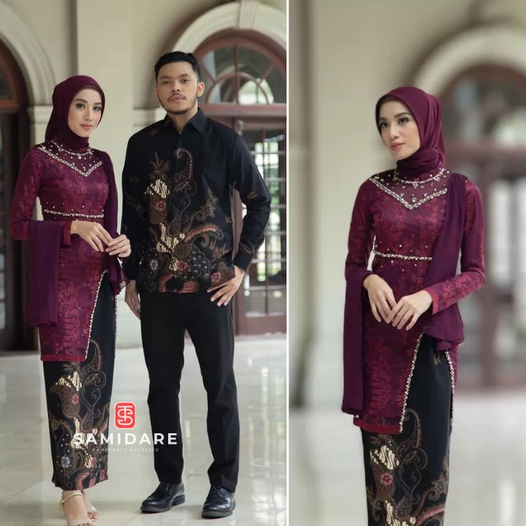 Promo Spesial Batik Kebaya Couple Hanna Kebaya Wisuda Set Tunik Lamaran Tunangan Batik Baju Couple K