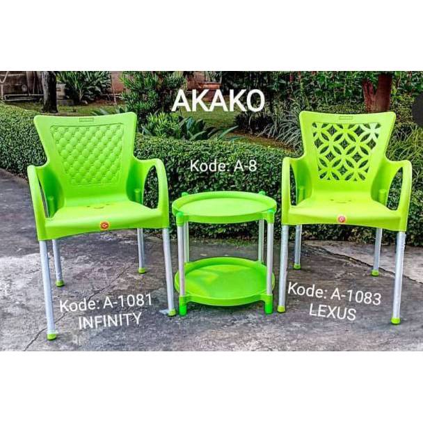 HARGA SPESIAL. AKAKO - PROMO TERMURAH Kursi Teras - Kursi Santai + Meja Teras (1 Set) GRATIS ONGKIR