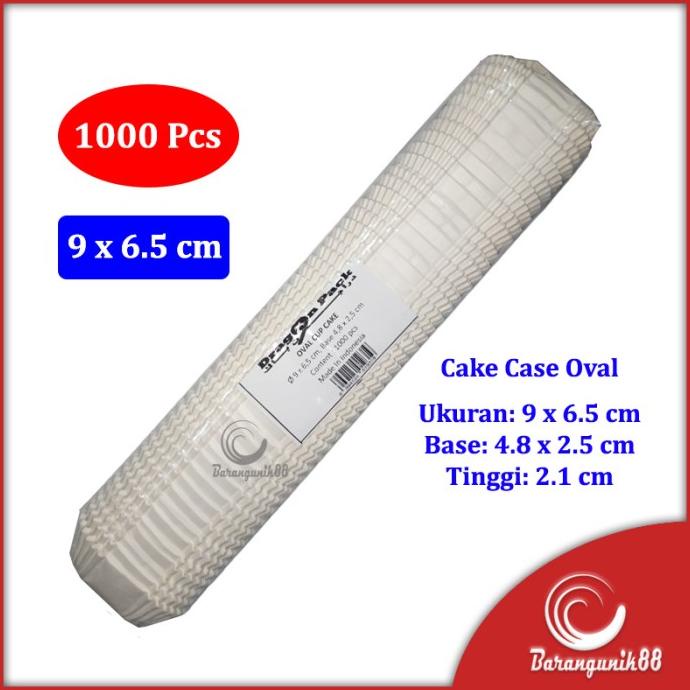 Terbaru Kertas Bolu Kukus Oval 90Mm 1000 Lembar Risole Cake Case Alas Risol