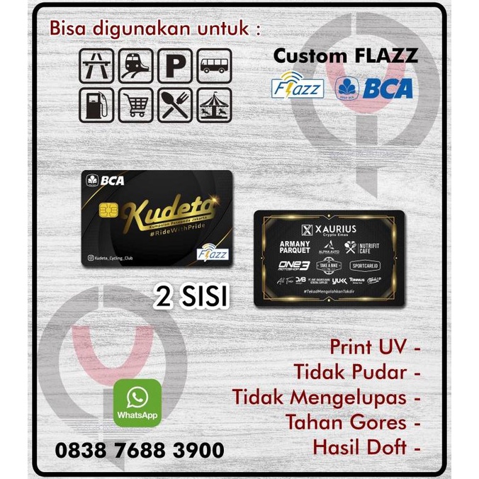Terlaris Id Card Flazz Bca, Flazz Bca Gen 2 Custom Cetak 2 Sisi Saldo 0