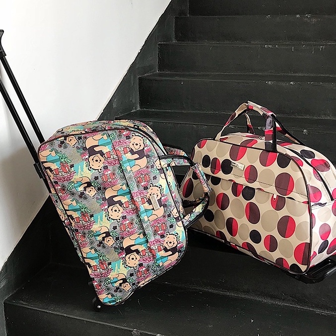 ⿓ XXX 4642 Tas Traveling Wanita Model Roda Koper 20 inch Import Terlaku... ♔