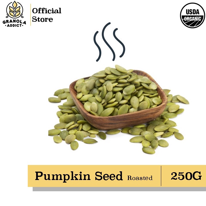 

Ready stok Granola Addict - Roasted Pumpkin Seed / Biji Labu Panggang 250G HWN