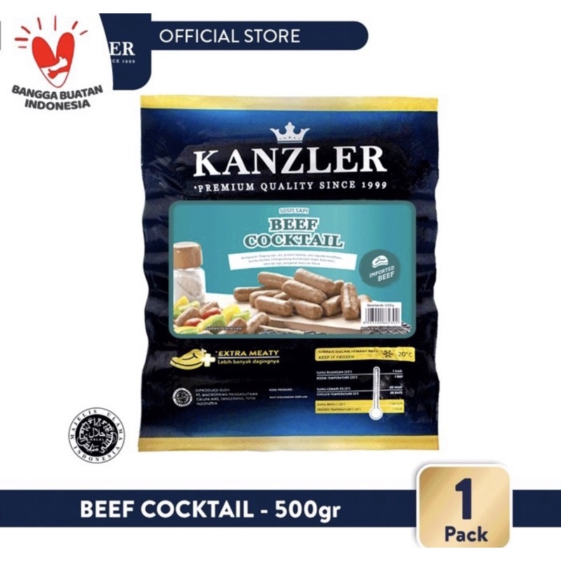 

Kanzler Sosis Beef Cotail 500Gr