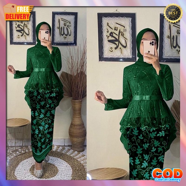 Ootd Kebaya Premium Bestseller Terbaru Simple Wanset Kebaya Allsize Sampai Jumbo Stelan Kbaya Set Ro
