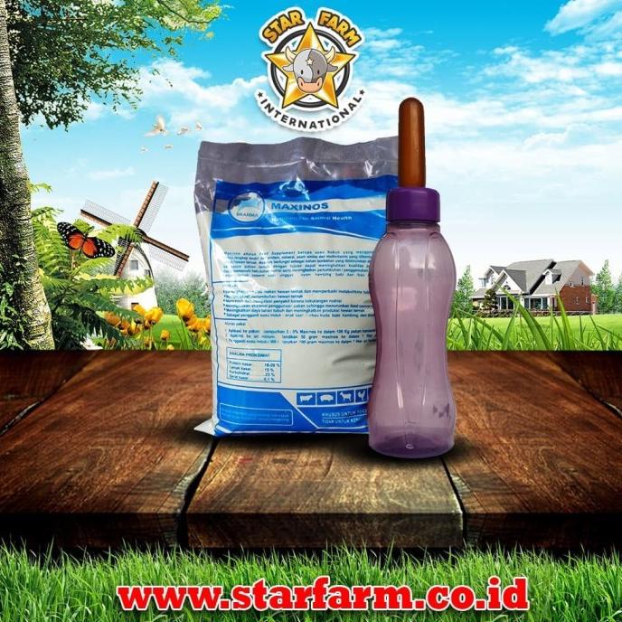 Susu Hewan Maxinos 1kg Plus Botol Dot Pedet - Star Farm