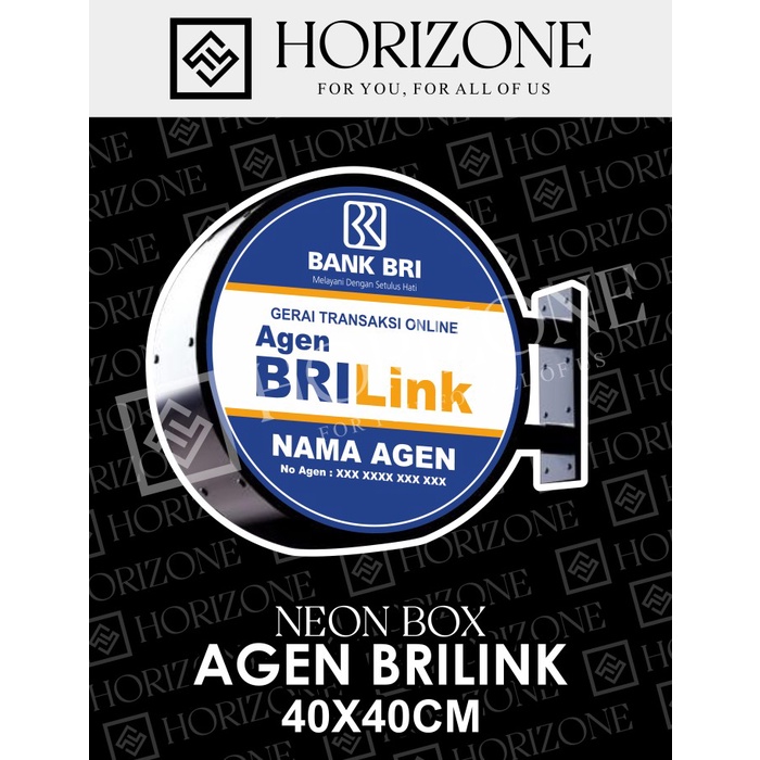 Terlaris Neon Box Agen Brilink Bulat 2 Muka