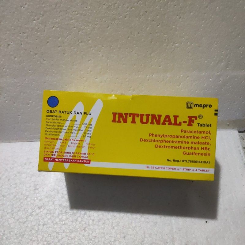 intunal Forte intunal F isi 4 biji untuk flu