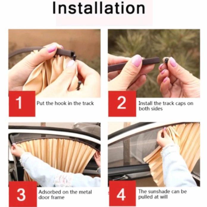 Hordeng Mobil Sigra Tirai Jendela Mobil Hitam Gold