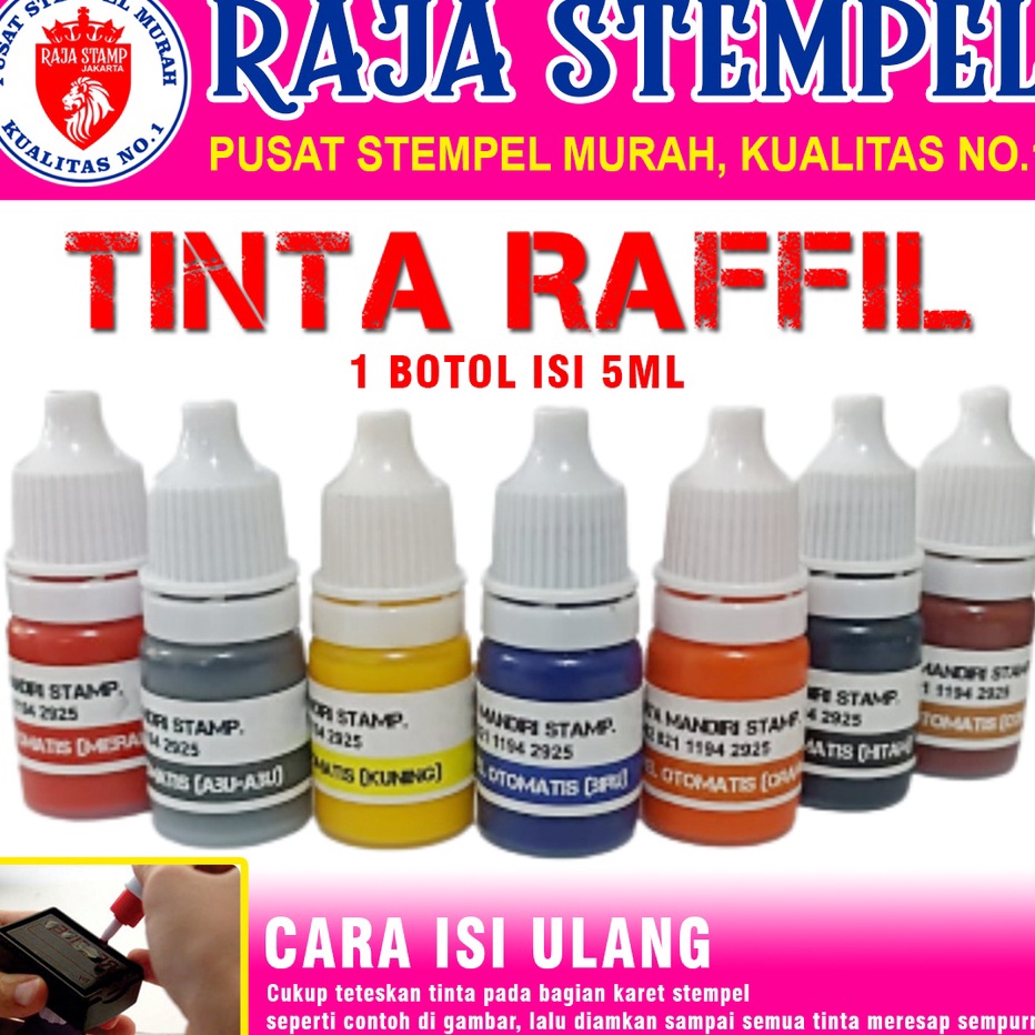 

ク VI 5963 Tinta Raffil Stempel Otomatis /Botol 5ml Star 6.6 ≼≽