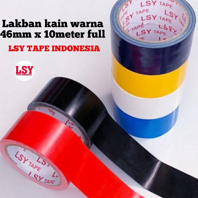 

PSSX6695 Terbaru lakban kain warna / cloth tape 2" 10meter full LSY TAPE INDONESIA