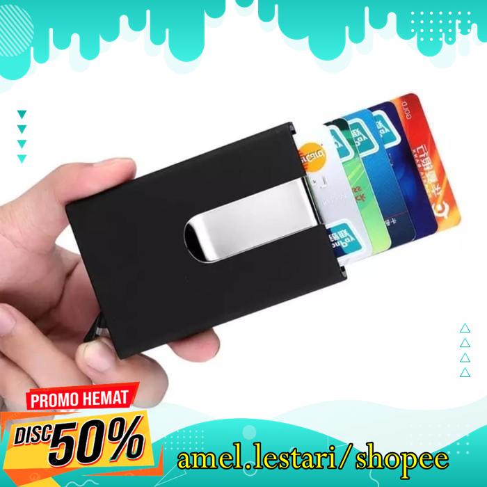 

POP UP CARD HOLDER ORGANIZER CLIP / TEMPAT KARTU OTOMATIS PRIA WANITA THE BEST SELLER !!