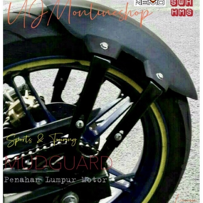 ΣJon Mudguard/Mud Guard Penahan Lumpur HMS Buat Mx New135/Mx King/Gsx/Vixion/Cb150r/Bison/Sonic/Gtr1