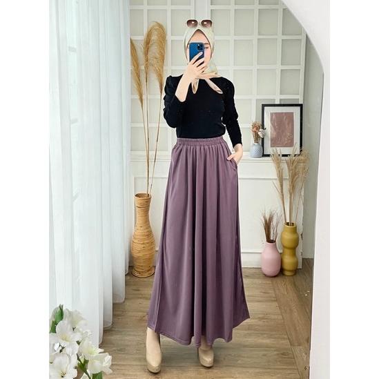 Kekinian ROK POLOS MAYUNG / BASIC SKIRT / MAY SKIRT ROK MUSLIMAH PANJANG KERJA NGANTOR KULIAH CASUAL
