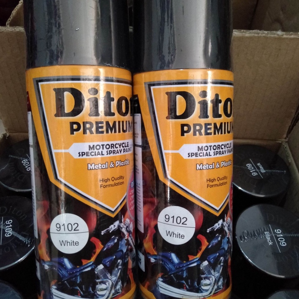 Langsung Order.. Pilok Pilox Cat Diton Premium White 9102 putih dasar putih Tahan Bensin 400cc putih