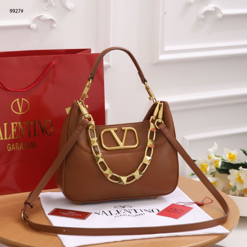 Valentino Garavani  9927 Nappa Leather StudSign Hobo Bag