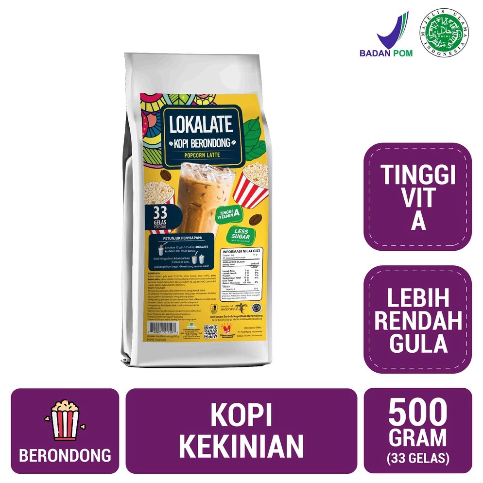 

PROMO Lokalate Kopi Berondong 500 gram - Tinggi Vitamin A Lebih Rendah Gula