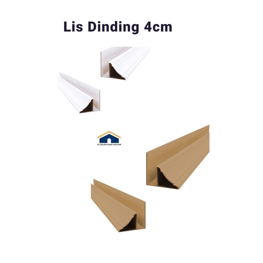 MENARIK. Lis Dinding (Propil) 4cm Pvc Golden