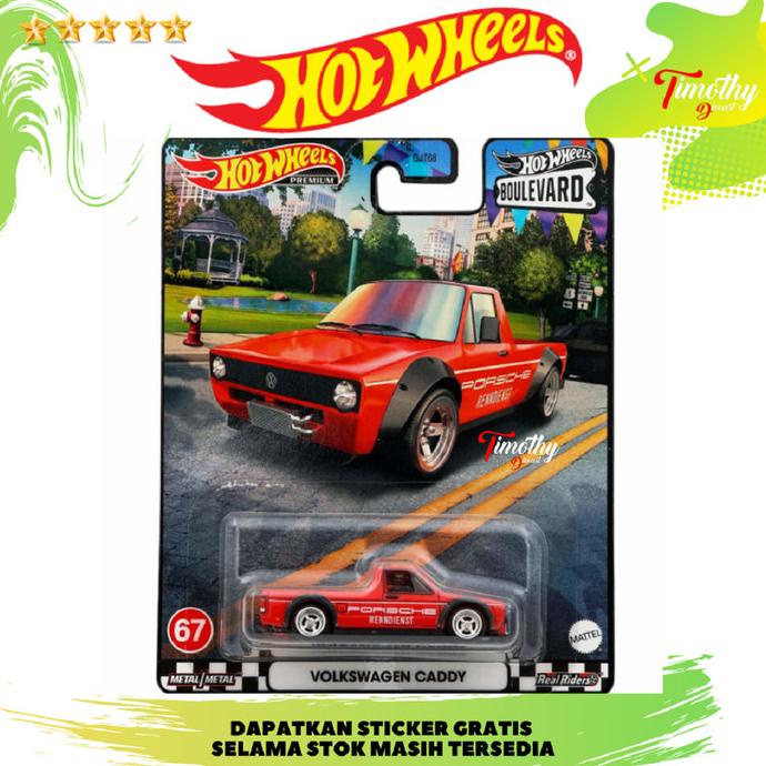 Hot Wheels Premium Boulevard VW Volkswagen Caddy Porsche Merah