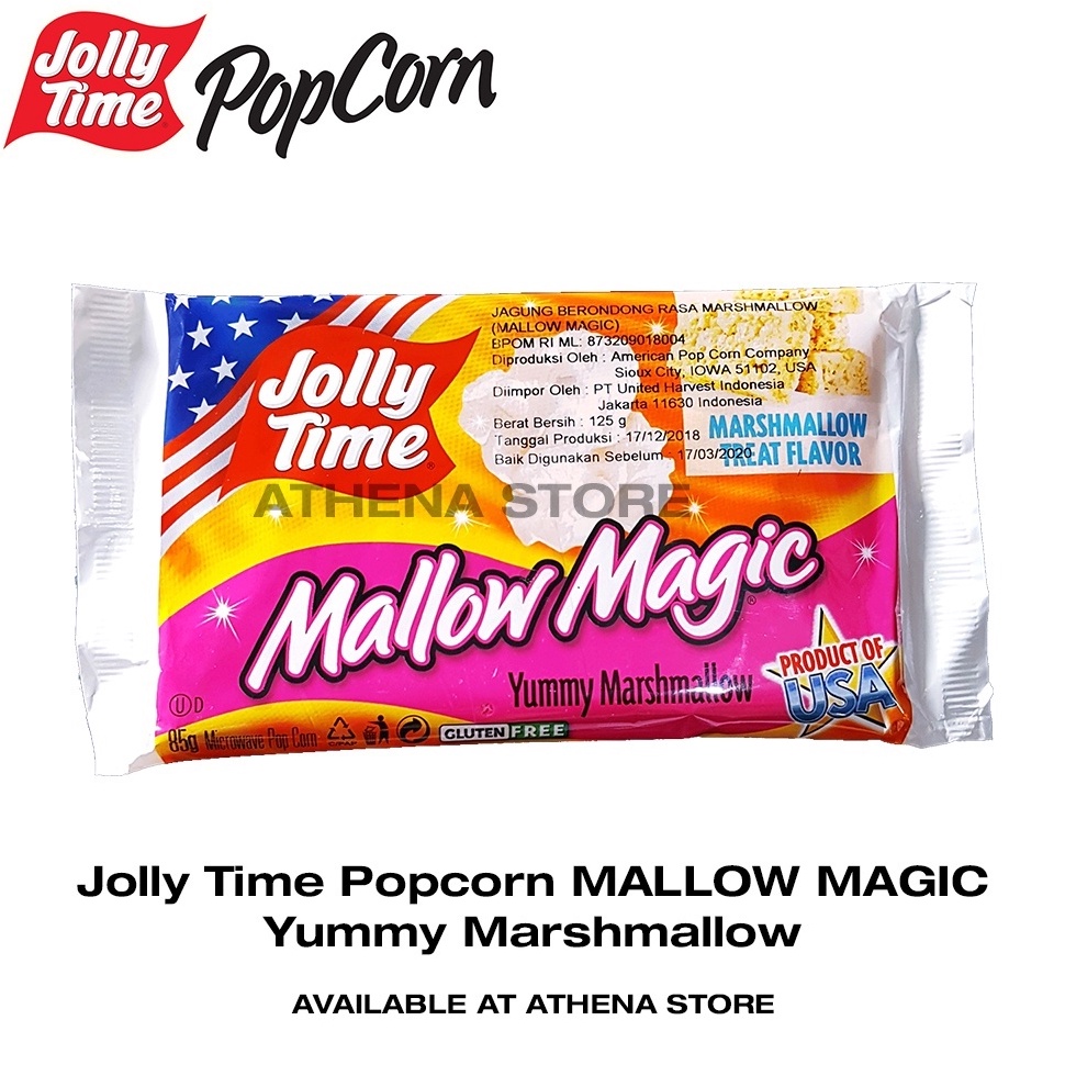 

Terupdate.. Popcorn Jolly Time MALLOW MAGIC Yummy Marshmallow 125gr PBI