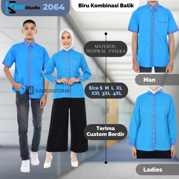 Seragam Kerja Wanita Tangan Panjang/ Baju Karyawan/Kantor/Restoran
