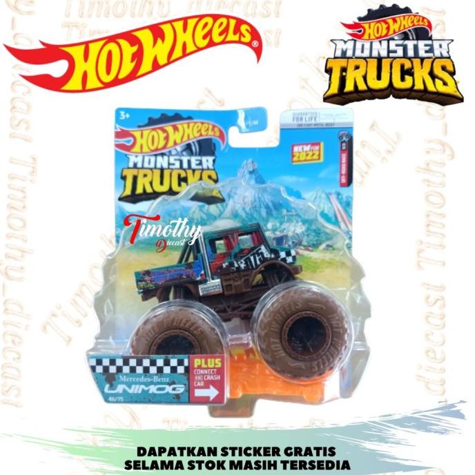 Hot Wheels Mercedes Benz Unimog Truck Off Road Race Hijau Mud Coklat