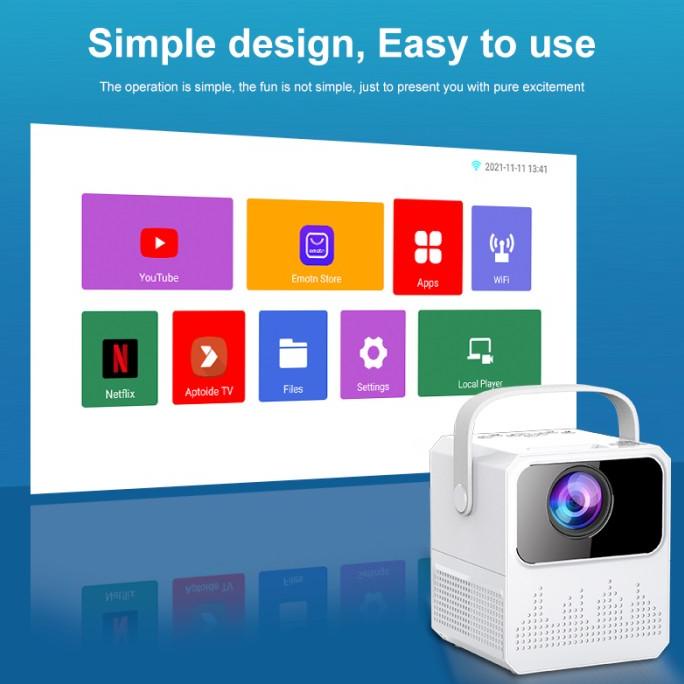 Smart Proyektor Android WIFI Mirroring HP Projector 120ANSI 6000 Lumen