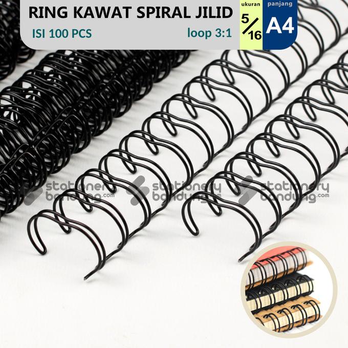 

Ring Kawat Spiral Jilid 5/16 A4 Spiral Wire 5/16 A4 3:1 35Lobang